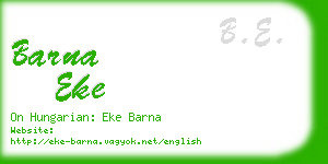 barna eke business card